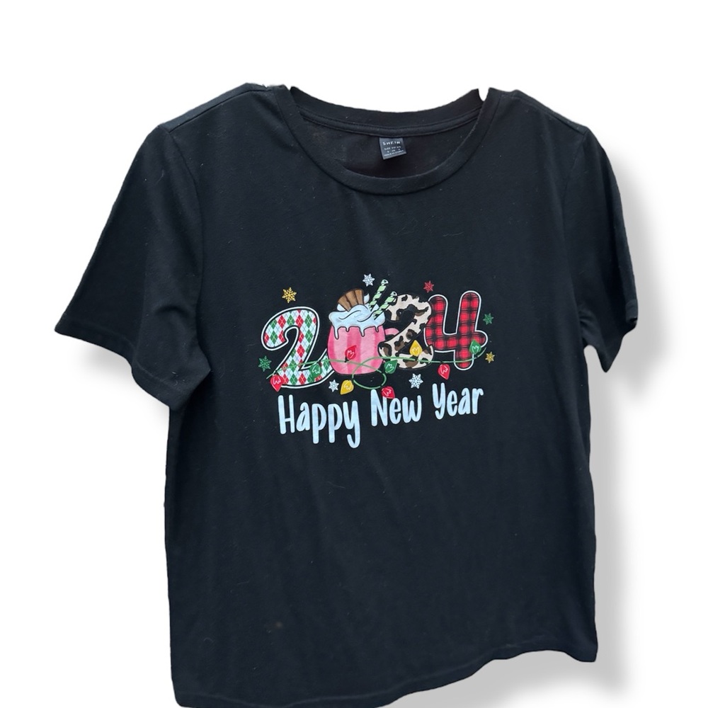 SHEIN 2024 Happy New Year T-Shirt